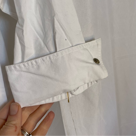 DG2 Diane Gilman Women’s Fitted White Button Down 3/4 Sleeves NWT Size Small - Picture 7 of 11